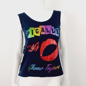 D&G Women's Multicolor Graphic Tank Top